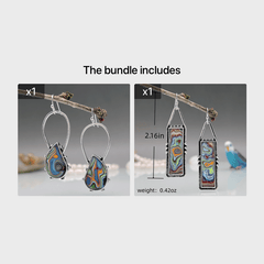 Boho Vintage Marble Pattern Stone Drop Earrings
