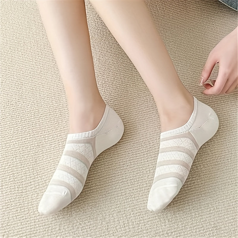 5 Pairs Cartoon Bear Print Ankle Socks Women's Stockings