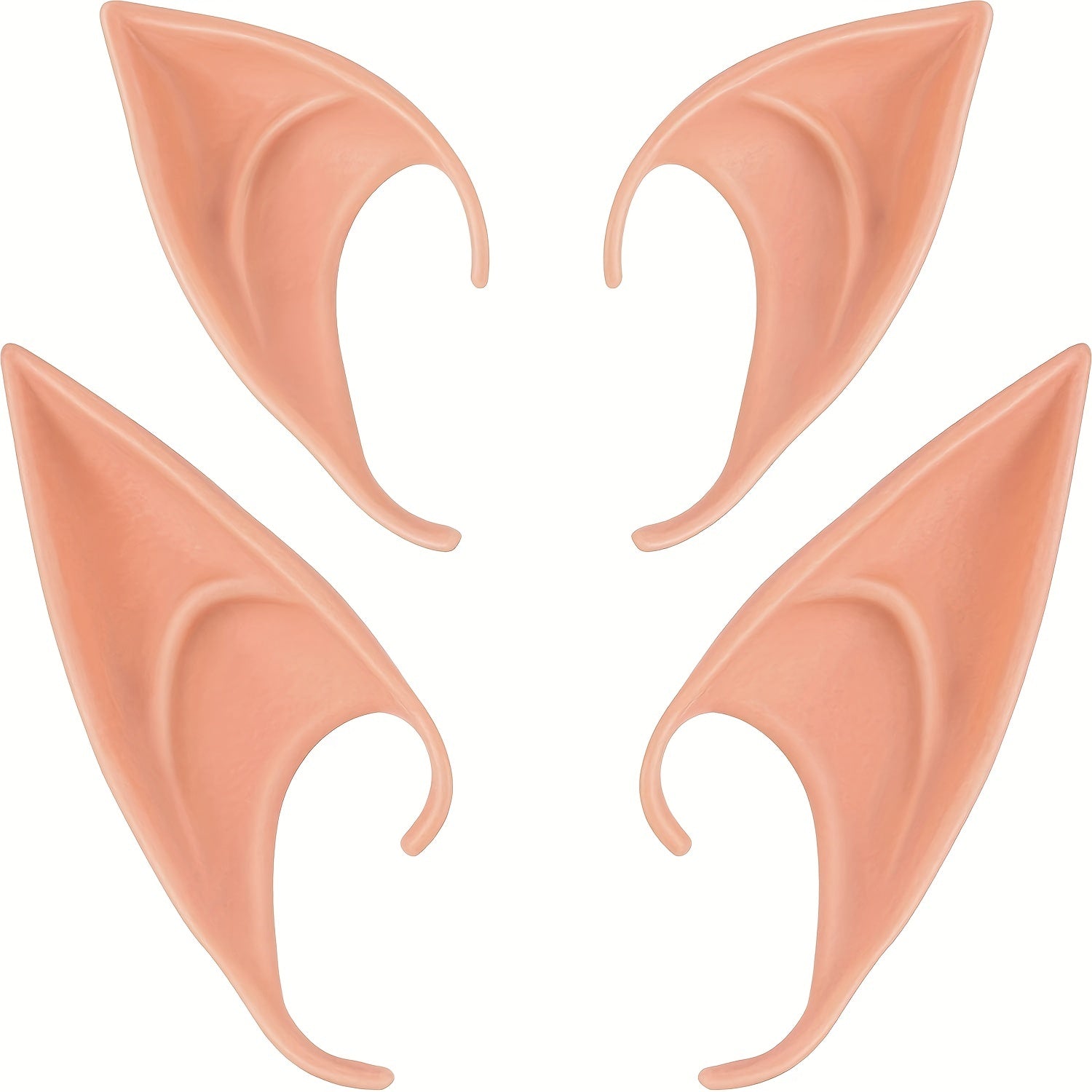 Pair of Long Short Fairy Ears Latex Cosplay Props Costume