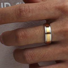 6MM Retro Stainless Steel Men's Ring
