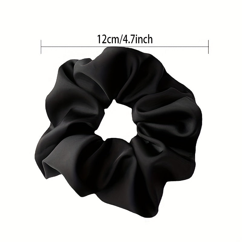 6 PCS Black Satin Hair Rope Headdress Hair Accessories for Women Girls