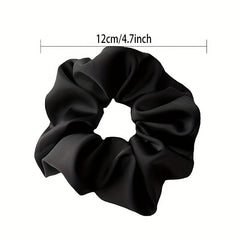 6 PCS Black Satin Hair Rope Headdress Hair Accessories for Women Girls