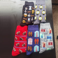 5 Pairs Cartoon Print Socks Soft Mid Tube Women's Stockings