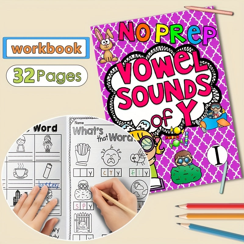 Phonics Activity Workbook: Master Vowel Sounds Reading & Writing for Kids