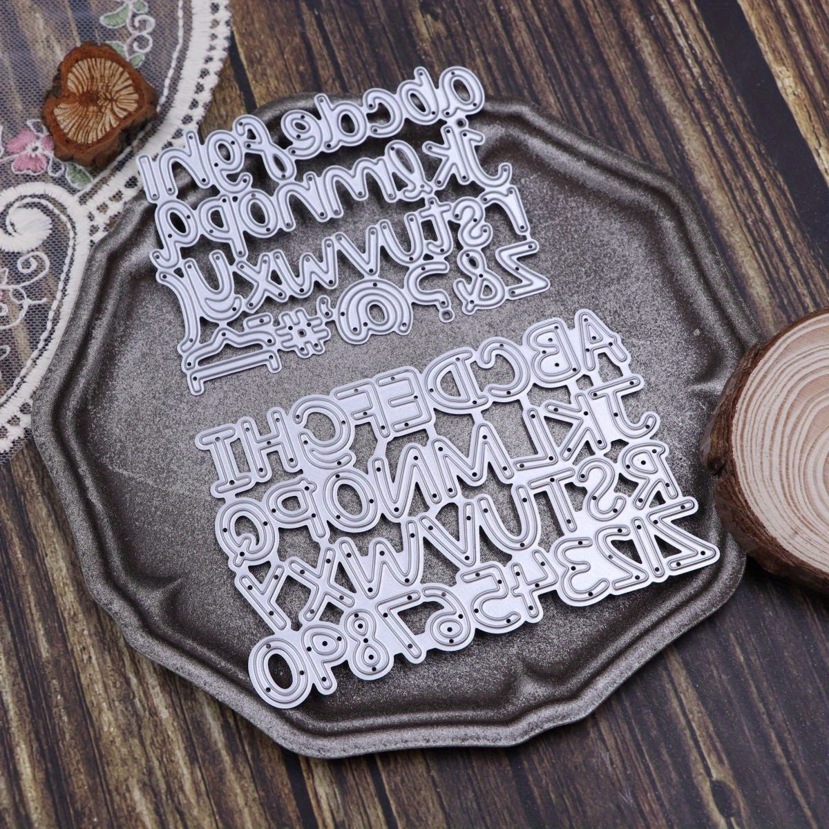 2pcs Alphabet Metal Cutting Dies For Scrapbooking DIY Craft Embossing