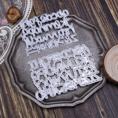 2pcs Alphabet Metal Cutting Dies For Scrapbooking DIY Craft Embossing