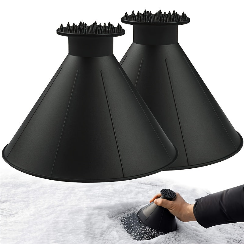 2pcs Outdoor Windshield Ice Snow Removers Cone Shaped Tools