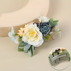 Boho Rose Side Comb Floral Hair Accessory