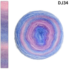 Gradient Rainbow Yarn Acrylic Polyester Soft Scarf Sweat