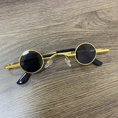 Round Metal Frame Sunglasses Y2K Tinted Lens Glasses