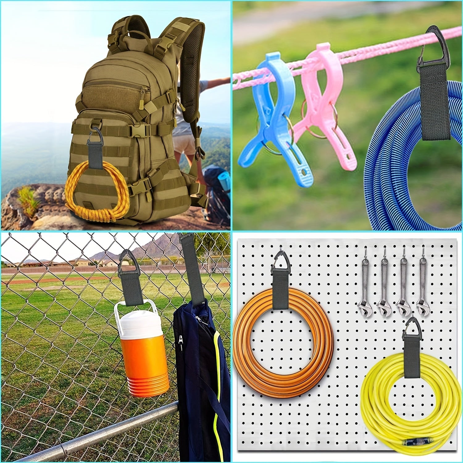 5pcs Extension Cord Holder Organizer 16-Inch Hanger for Garage Storage