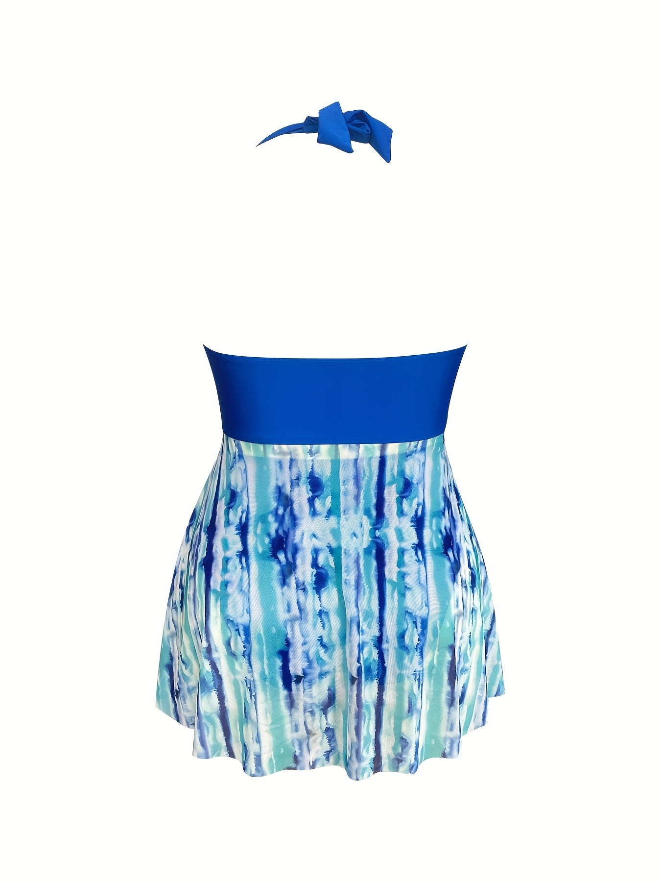  Tie Dye Peplum Tankini Set