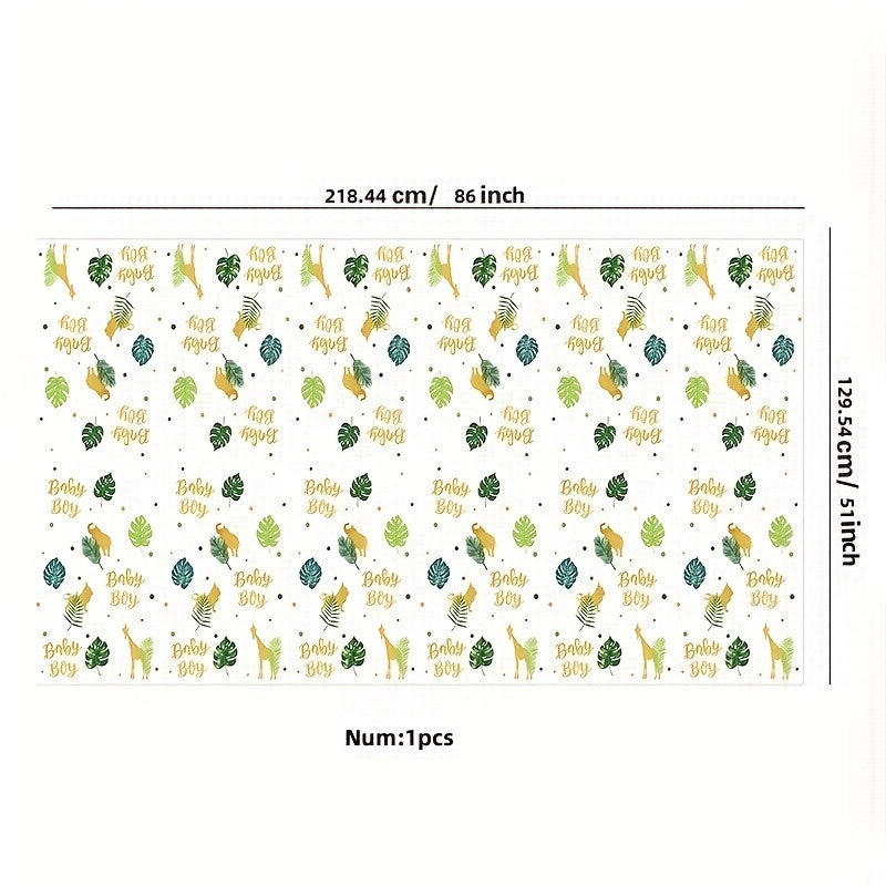 Baby Boy Themed Party Tablecloth - Birthday Party Supplies