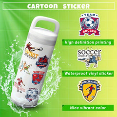 50pcs Football Sticker Notebook Refrigerator Water Cup Soccer Stickers