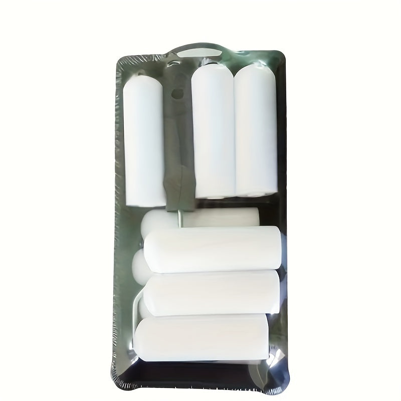 12pcs Foam Paint Tray Set w/ Roller Frame & Roller Cover Refills