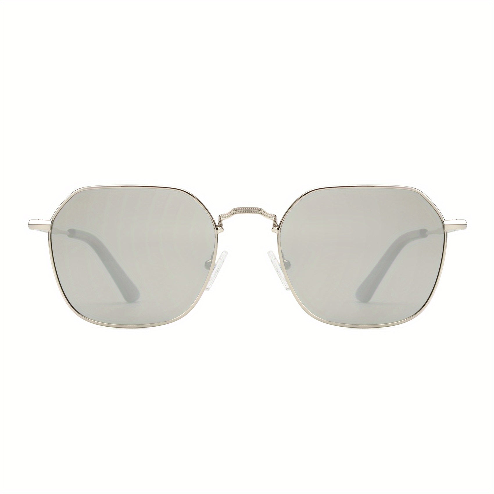 OUWEN Polarized Hexagon Square Sunglasses For Men Small Geometric Polygon