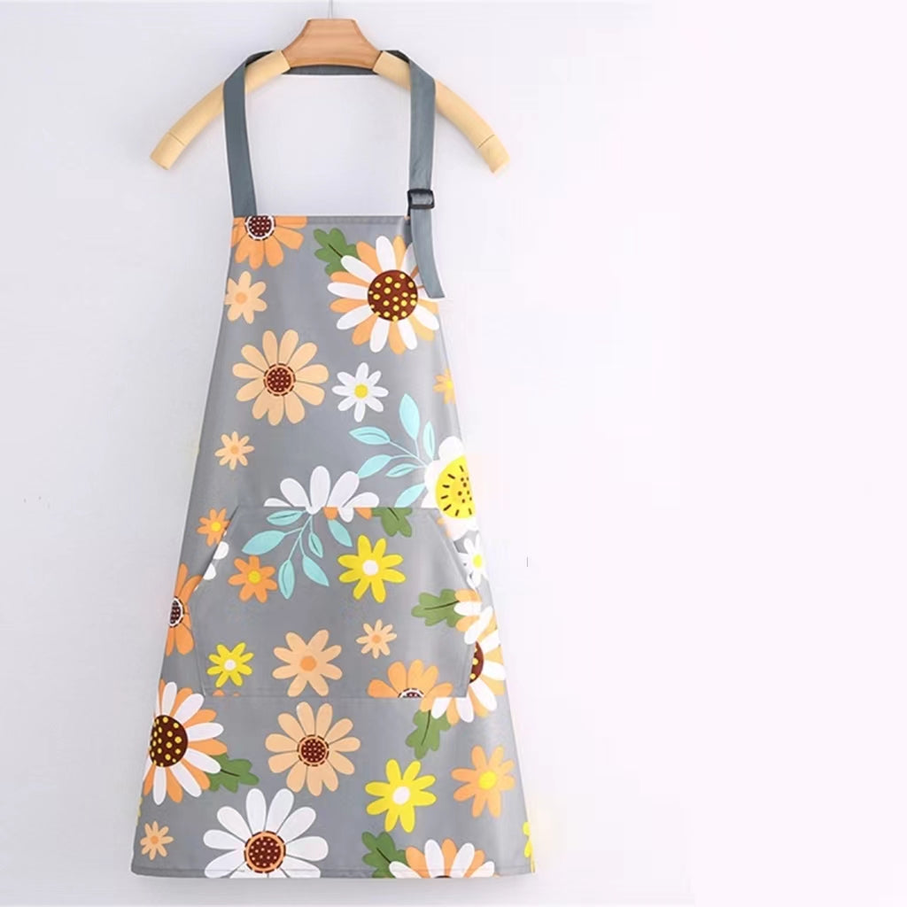 Waterproof Floral Print Apron for Gardening & Cooking