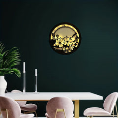 Children's Room Decoration Wall Clock LED Creative Lamp Retro Wooden Sign