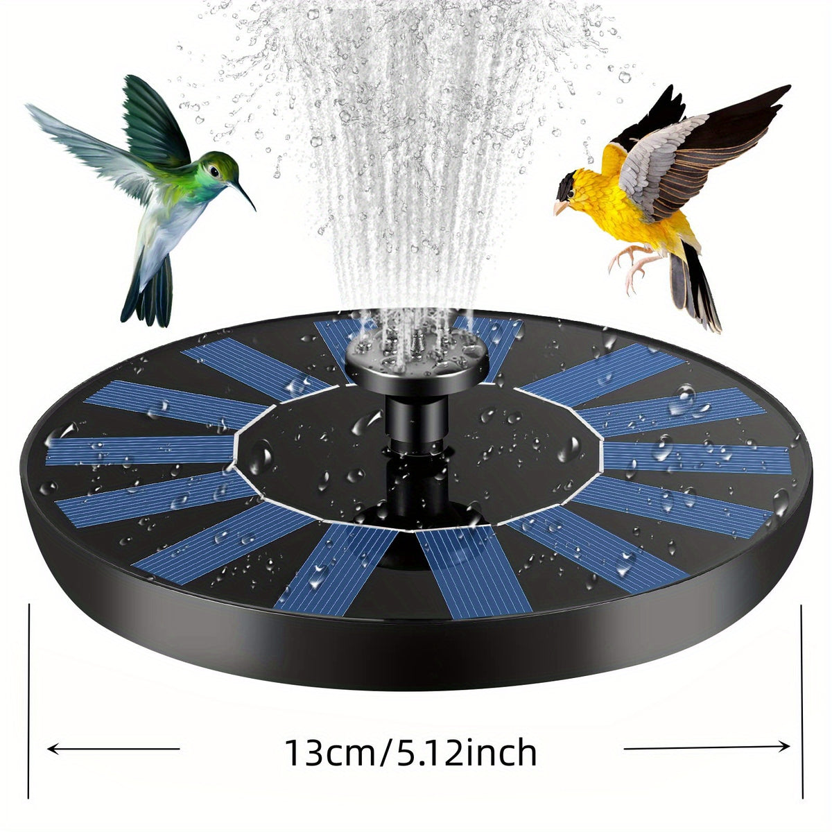 Solar Fountain Pump for Bird Baths Ponds Gardens Swimming Pools Fish Tanks
