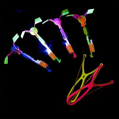Magic LED Lights Arrow Flying Toys Elastic Slingshot