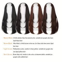 55-88 cm V-Shaped Long Straight Hair Extensions for Women Girls