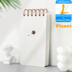 Waterproof Spiral Coil Notepad Thick Notebook Horizontal Line C