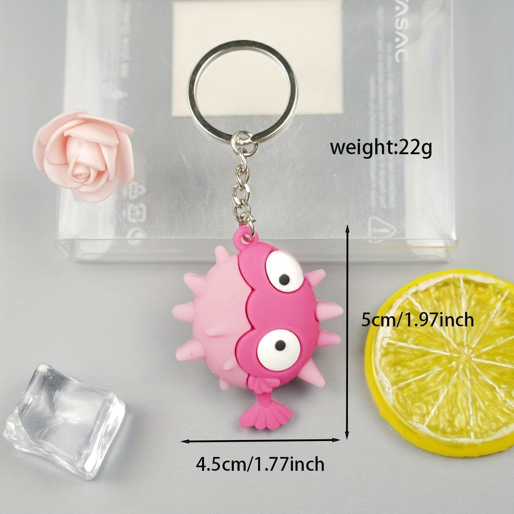 Men's Ocean Series Cartoon Octopus Sea Jellyfish Keychain