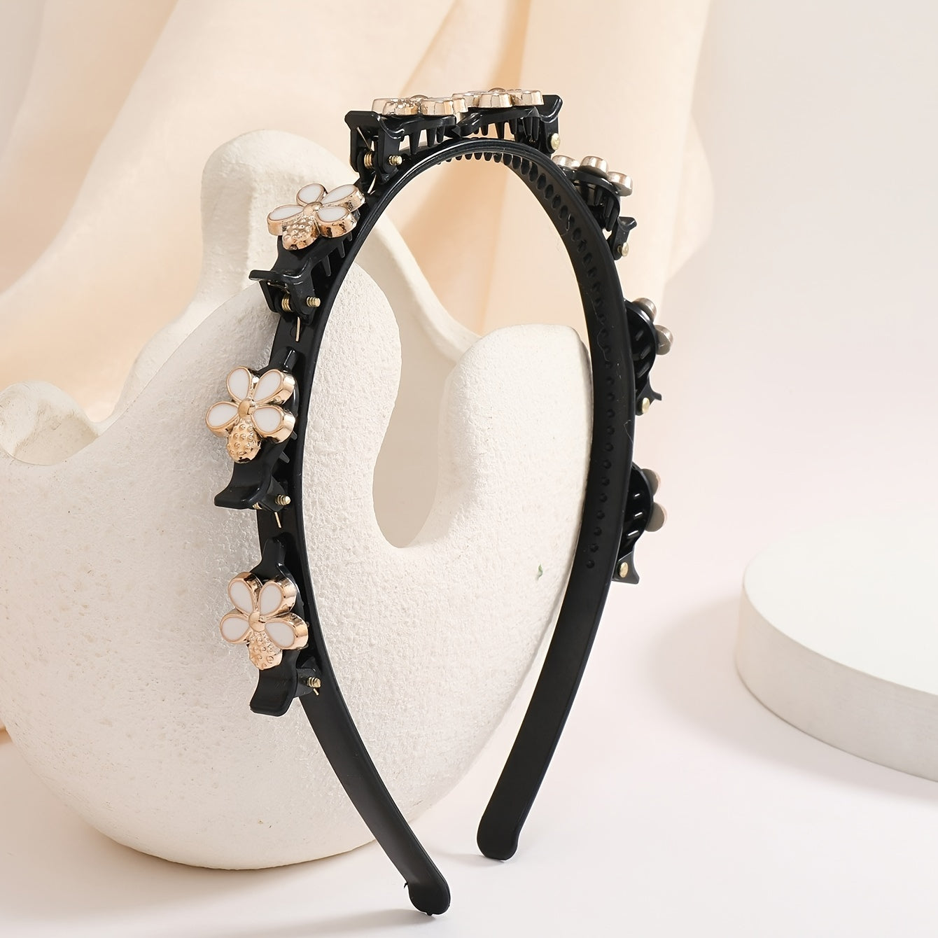 Golden Crystal Snowflake Hair Band