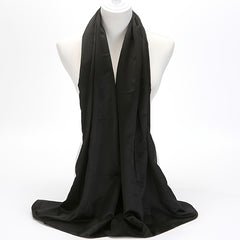 Solid Satin Scarf Silk Head Scarf Shawl Women Casual Windproof
