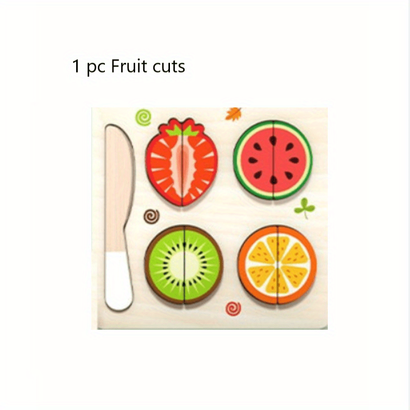 Wooden Vegetables Fruits Cut Kitchen Toys