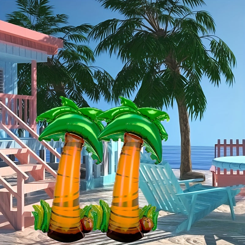 42 Inch Stand Coconut Tree Aluminum Film Balloon Hawaiian Style Decoration