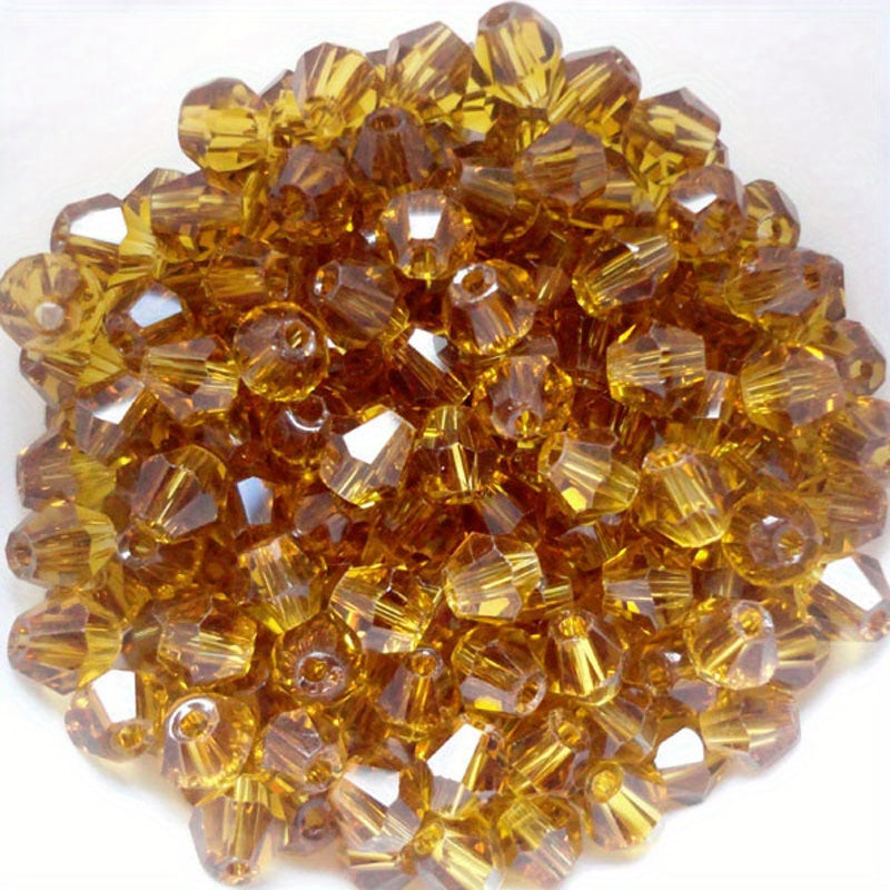 3mm Double Cone Crystal Rhombus Glass Beads DIY Bracelet Necklace Loose Beads