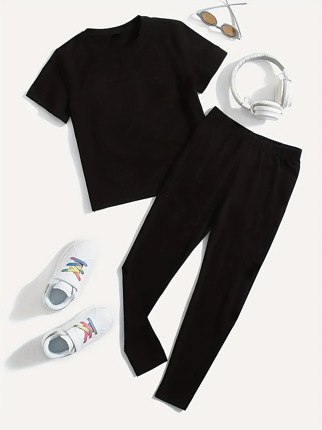  Christmas Casual Outfits Set Women's Plus Christmas Tree & Letter Grap