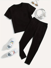  Christmas Casual Outfits Set Women's Plus Christmas Tree & Letter Grap