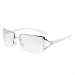 Rimless Rectangle Y2K Sunglasses for Women