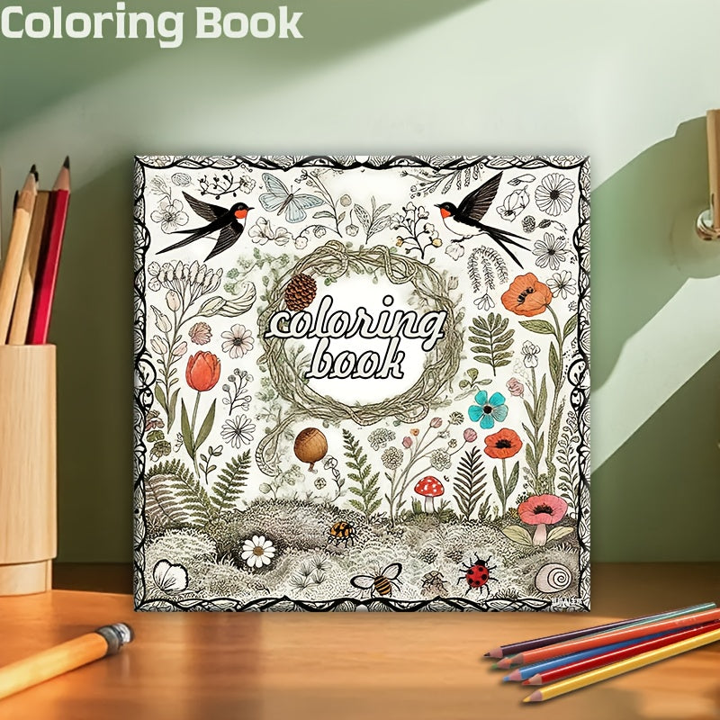 Adult Coloring Book Patterns and Quotes Thickened Designs