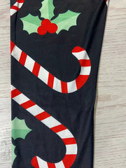 Christmas Print Skinny Capris Leggings Elastic Waist Cropped Leggings