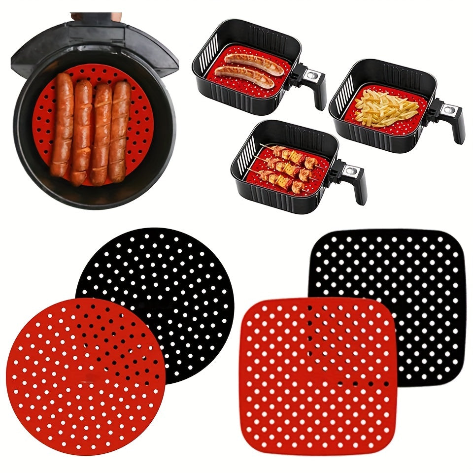 Silicone Air Fryer Liner 18x18 Non-Stick Baking Mat Cake Grilled Saucer