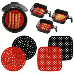 Silicone Air Fryer Liner 18x18 Non-Stick Baking Mat Cake Grilled Saucer