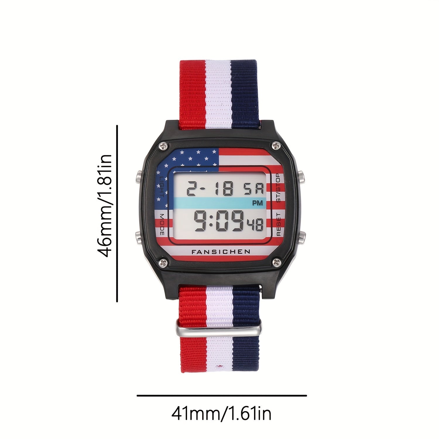Electronic Watch With Time Calendar Alarm Stopwatch Wrist Watch