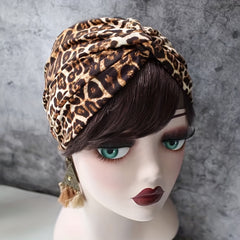 Leopard Print Wide Brim Headband Plus Velvet Hair Band