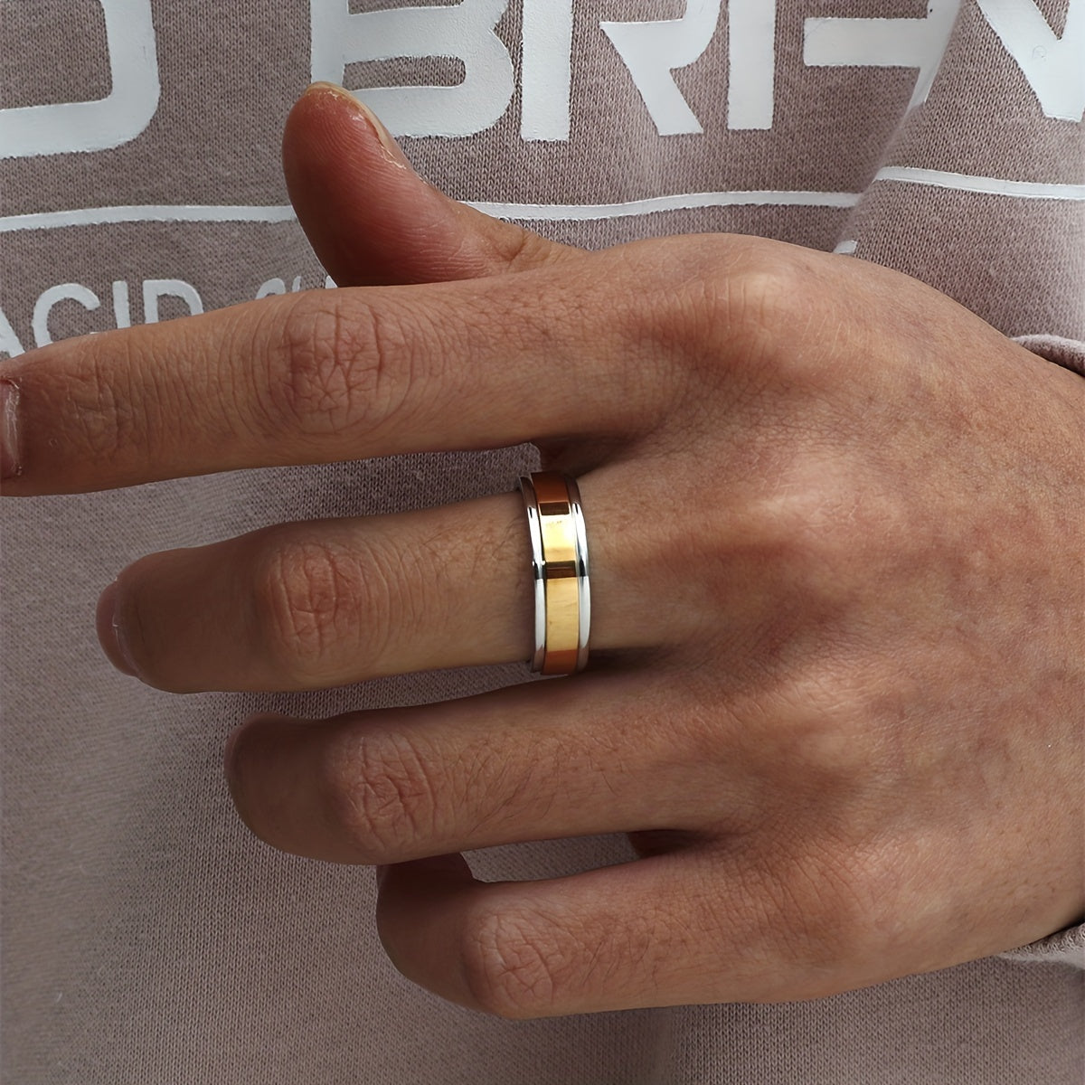 6MM Retro Stainless Steel Men's Ring