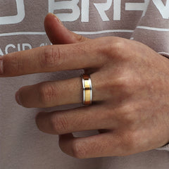 6MM Retro Stainless Steel Men's Ring