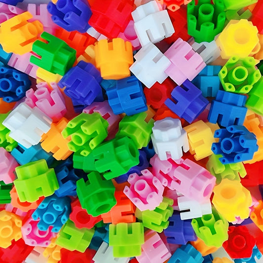 100pcs Hexagonal Building Blocks DIY Bricks Toy Educational Toys