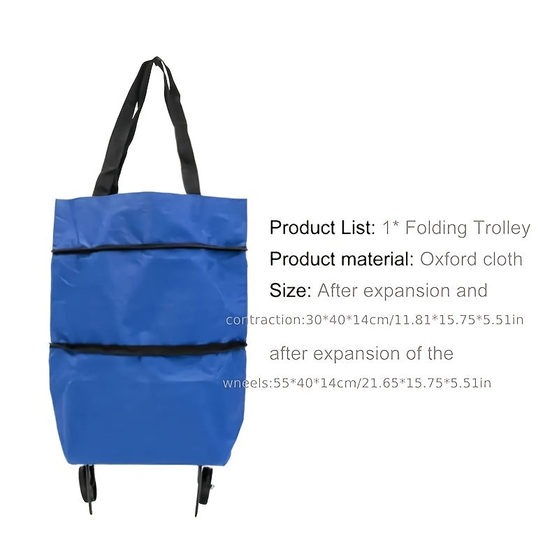 Foldable Grocery Wheel Bag Shopping Cart for Retail Stores