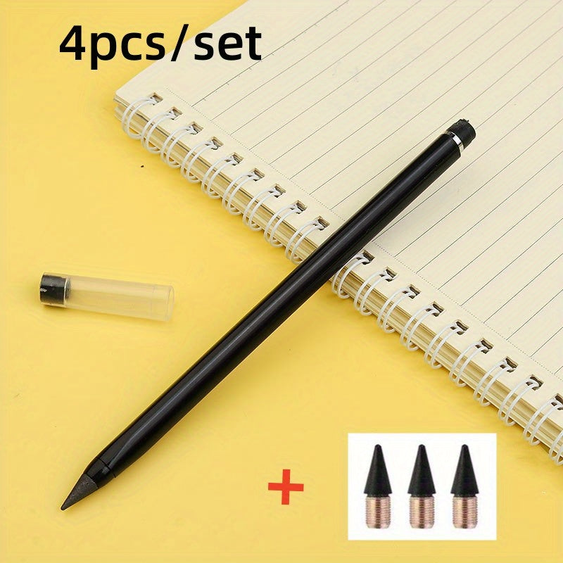 Eternal Pencil with 3 Tip Set Technology - 4pcs School Office Supplies