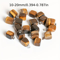 Cubic Raw Stone Pendant Necklace DIY Jewelry Accessory