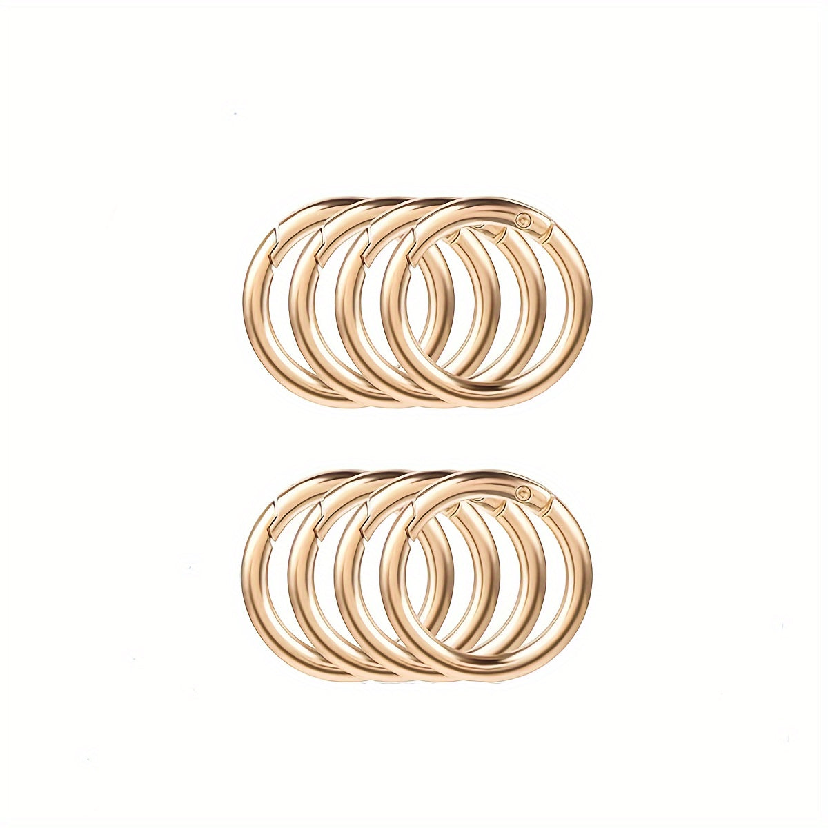 8pcs Spring O-Ring Alloy Buckle Portable Hook Clip Keyring DIY Accessories