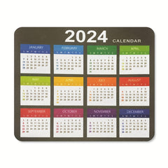 1pc Calendar Mouse Pad Non Slip Rubber Laptop Mouse Pad