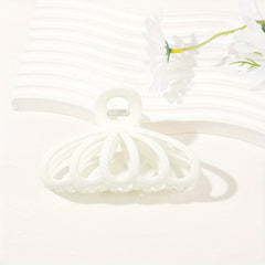 Large Frosted Hair Claw Amber Hair Clip